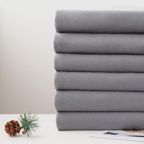 ZYFZCYBL Fleece Throw Blankets Lightweight Warm Soft Cozy Pet-Friendly Bulk Fleece Throw Blanket Solid for Home Bed, Sofa，Office,Gifts, Couch (Pack of 6-50 x 60 inch，Grey) - color: Grey