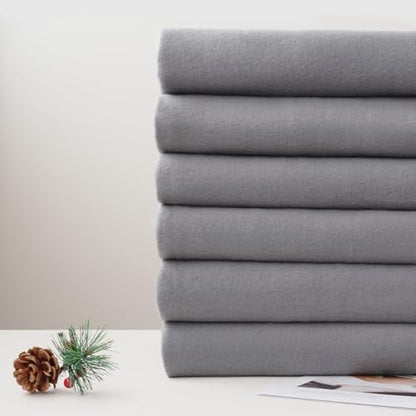 ZYFZCYBL Fleece Throw Blankets Lightweight Warm Soft Cozy Pet-Friendly Bulk Fleece Throw Blanket Solid for Home Bed, Sofa，Office,Gifts, Couch (Pack of 6-50 x 60 inch，Grey) - color: Grey