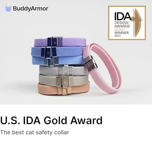 Safety Cat Collar - U.S. IDA Gold Award Design, Stretchy Elastic Quick Release Non Breakaway Cat Collar Light Weight for Kitten All Small Medium Large Cats (Burgundy, M (7.8-15.7 inch)) - color: Burgundy, size: M (7.8-15.7 inch)