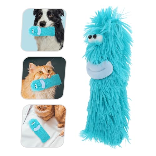 Mikikit Catnip Pillow Plush for Indoor Cats, Interactive Chew Kitten, Soft Blue Cat Pillow for Playtime and Teething