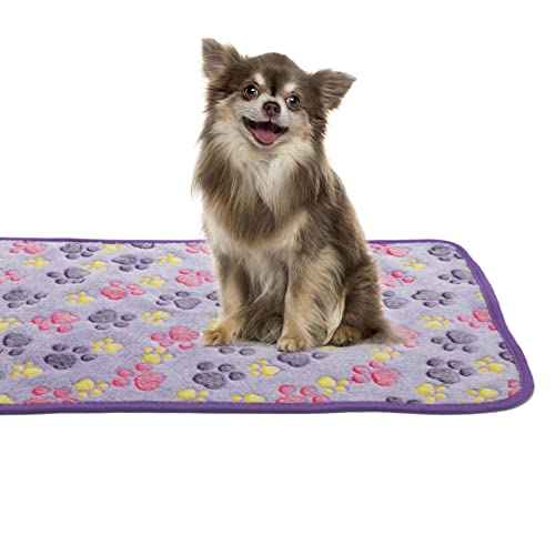 6 Pack Puppy Dog Blankets Super Soft Warm Sleep Mat Paw Print Blanket Fleece Pet Blanket Flannel Throw Dog Blankets for Small Dogs Puppy Cats Pets,Small(23"x15") - color: 6 Pack Paw Series, size: Small(23"x15")