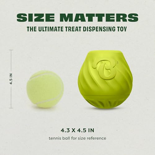 Benebone Pawbler - Natural Rubber Interactive Enrichment Treat and Kibble Dispensing Dog Toy – Great for Boredom - Medium/Large - size: 1 Pack, style: Pawbler