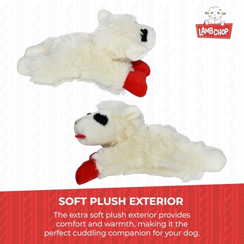 Multipet Lamb Chop Dog Plush Toy - Squeaky Toy for All Dogs - Extra Soft Plush - Stuffed Animal Dog-Toy for Cuddling & Playing - Cute Pet-Toy (6",Cream),(Pack of 3) - size: 6" (Pack of 3), style: White