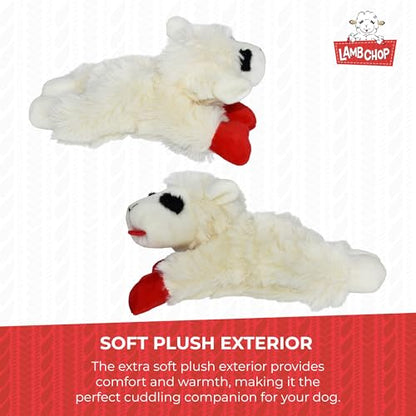 Multipet Lamb Chop Dog Plush Toy-Squeaky Toy for All Dogs - Extra Soft Plush - Stuffed Animal Dog Toy for Cuddling & Playing - Cute Pet-Toy (6", Cream) (Pack of 2) - size: 6" (Pack of 2), style: White