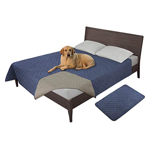 Easy-Going 100% Waterproof Dog Bed Cover, Non-Slip Pet Blanket for Furniture, Washable Couch Cover, Repleasement Sofa Cover (68x82 in,Navy) - color: Navy, size: 68x82 in