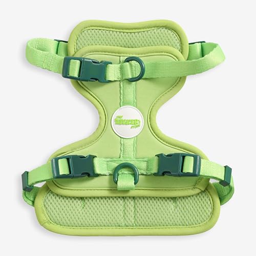 HNS1001B Arlo Small Adjustable Soft Padded No Pull Pet Harness with 3 Buckles and 3 Leash Clips, Mojito - color: Light Green, size: Small (Chest: 14 - 22")