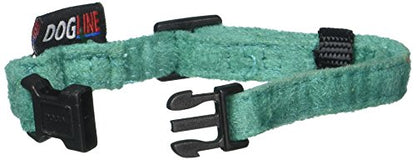 Dogline 3/8 x 7 to 11" Comfort Microfiber Soft Padded Pet Puppy Dog Collar, X-Small, Teal - color: Teal, size: W 3/8" L 7"-11"