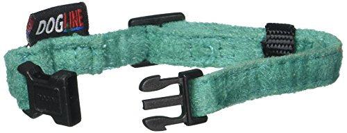 Dogline 3/8 x 7 to 11" Comfort Microfiber Soft Padded Pet Puppy Dog Collar, X-Small, Teal - color: Teal, size: W 3/8" L 7"-11"