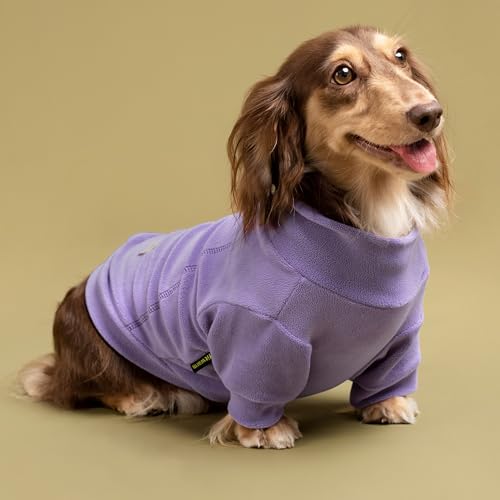 Fitwarm 3 Pack Classic Fleece Dog Sweater, Turtleneck Dog Sweatshirt, Dog Winter Clothes for Small Dogs Boy Girl, Pet Pullover Jumper, Cat Apparel, Purple, MediumPurple, Dark Red, Small - color: Purple-MediumPurple-FireBrick, size: Small