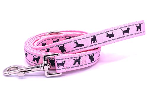 EcoBark Teacup Dog Leash - Soft & Reflective Toy Breed Leashes with Padded Handle - Strong & Durable - Training and Pulling for Tiny & Small Dogs (Baby Pink) - color: Baby Pink, size: 6 ft x 5/8 in - Thinnest Width