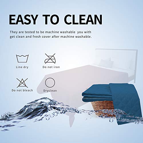 Easy-Going 100% Waterproof Dog Bed Cover, Non-Slip Pet Blanket for Furniture, Washable Couch Cover, Repleasement Sofa Cover (52x82 in,Peacock Blue) - color: Peacock Blue, size: 52x82 in