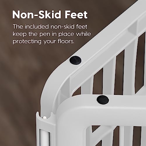 IRIS USA 34" Exercise 8-Panel Pet Playpen with Door, Dog Playpen, Puppy Playpen, Small Medium Large Dogs, Keep Pets Secure, Easy Assemble, Rust-Free, Heavy-Duty Molded Plastic, Customizable, White - color: White, style: 8-Panel w/ Door
