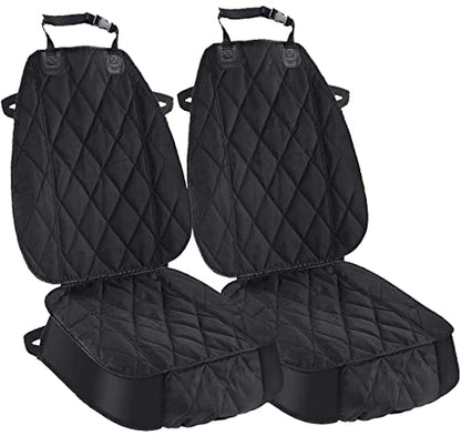 Dog Seat Cover Cars Trucks SUVs, Thick 600D Heavy Duty Pets Car Seat Cover, Waterproof & Wear-Resistant Durable Nonslip Backing & Hammock Convertible, Black, 2 Pack - color: black, size: 2 PCS