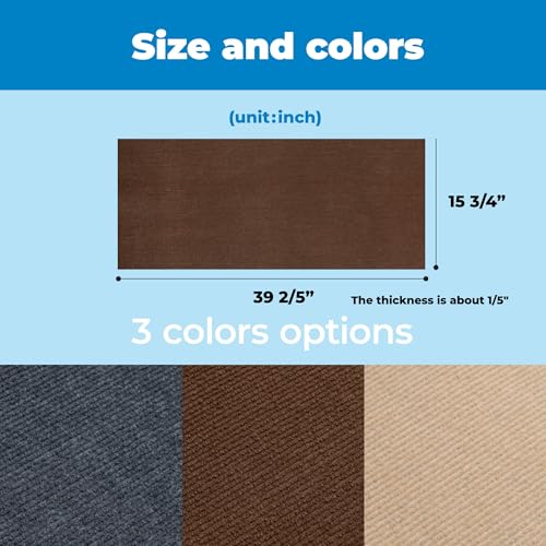 Best Pet Supplies Catify Cat Scratcher, Fun Interactive Scratchers, Posts, Poles, Claw Safe, Furniture Saver Indoor Play Support Natural Cat Behaviors Heavy Duty - Brown, 39.4 x 15.8 - color: Brown Mat - 39.4 x 15.8"