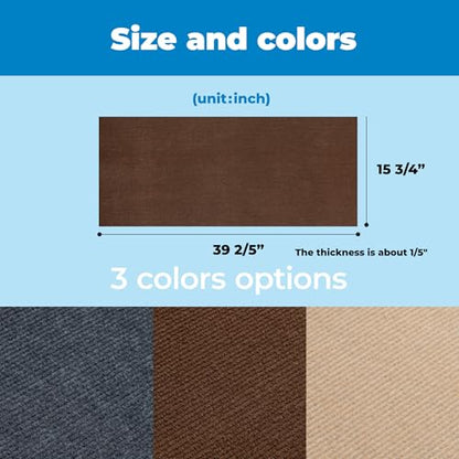 Best Pet Supplies Catify Cat Scratcher, Fun Interactive Scratchers, Posts, Poles, Claw Safe, Furniture Saver Indoor Play Support Natural Cat Behaviors Heavy Duty - Brown, 39.4 x 15.8 - color: Brown Mat - 39.4 x 15.8"