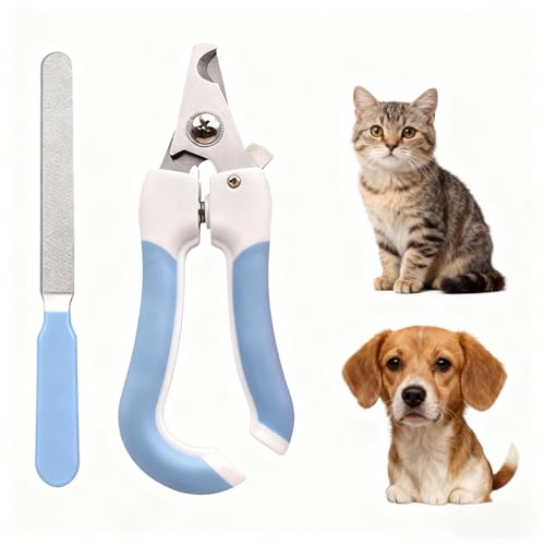 Pet Nail Clippers for Dogs & Cats with Safety Guard, Sharp Stainless Steel Blades, Professional Dog Nail Trimmers for Small Medium Large Breeds, Cat Nail Clippers for Indoor Cats, Quiet Grooming Tool - size: Small size