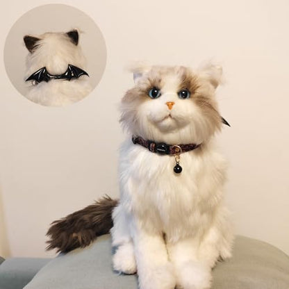 2 Pack Breakaway cat Collars with Bell,Safety Quick Release Pendant Cute Kitten Collar,Adjustable 20-30cm (Pumpkin, 20-30cm) - color: Pumpkin