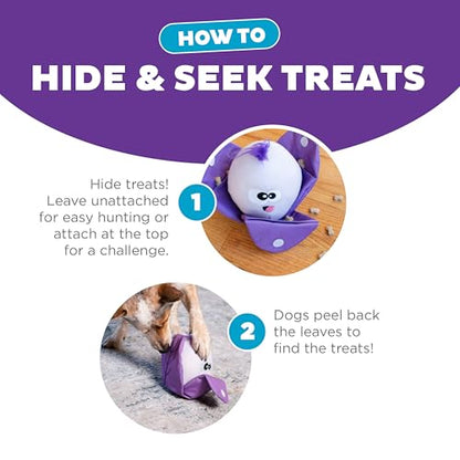 Outward Hound by Nina Ottosson Hide N' Find Interactive Plush Dog Puzzle, Durable Dog Toy, Plush Enrichment Toys, Cauliflower, Purple - color: Hide N' Find Cauliflower