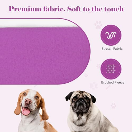 Dog Hoodie Dog Sweaters for Large Dogs Pet Sweater Solid Soft Brushed Fleece Pet Clothes Hoodie Sweatshirt with Pocket(Purple-L) - color: Purple, size: Large