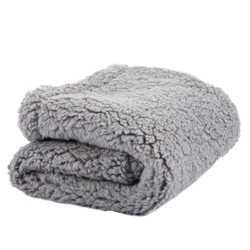 Milisten Dog Puppy Blanket for Cold Weather Warm Pet Cushion Mat Soft Fleece Sleeping Mat for Dogs Portable and Lightweight for Travel Grey s