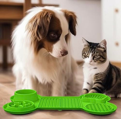 Black Pet Feeding Mat for Dogs and Cats,Silicone Dog Dish Food Mats, Puppy Pad Tray,Absorbent Dog and cat, Mats to Prevent Food and Water Overflow,Suitable Non Slip pet Dog cat Bowl placetmat