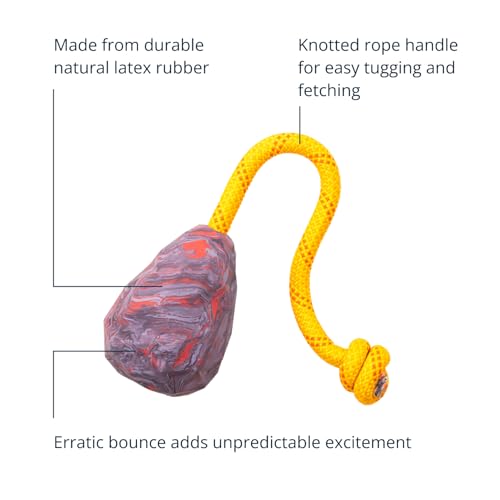 Ruffwear, Huck-a-Cone Dog Toy – Durable Tug, Throw & Fetch Toy with Knotted Rope Handle, Interactive Play for Dogs, Purple Orchid - color: Purple Orchid