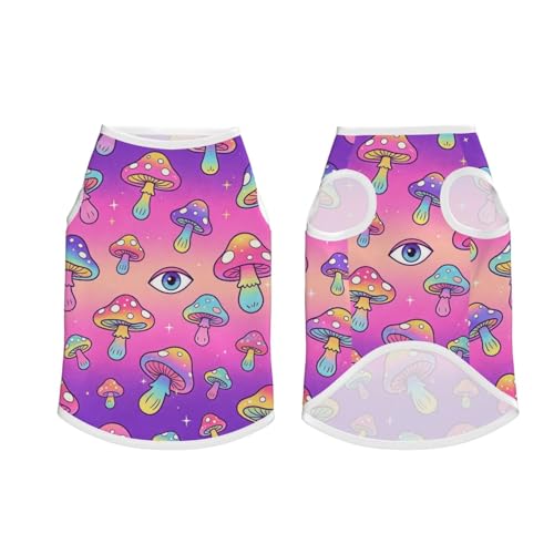 SWEET TANG Sun Protection Dog Shirts Quick Dry Soft Stretchy Dog T-Shirts Cool Magic Hippie Mushroom, Pet Clothes for Medium Large Pet Puppy, 4X-Large - color: Pattern (119), size: 4X-Large