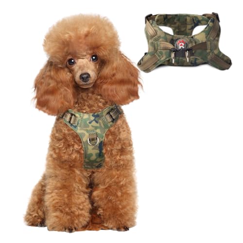 Dog Harness Step in Dog Vest Harness, Reflective Adjustable Puppy No Pull Harness Breathable Soft for Small and Medium Dogs Cats, Camo, XS - color: Camo, size: X-Small