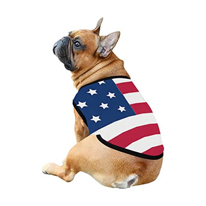 4th of July Vest for Dog American Flag Clothes Small Large Dog Apparel Pet Supplies Shirts (Small, DLR02) - color: DLR02, size: Small