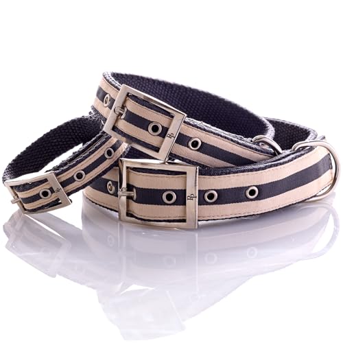 Pet Passion Remy II - The Recycled Ribbon Collar, Adjustable Pet Dog Collars for Small, Medium, Large Dogs and Puppy, Black Sand, X-Large - color: Black Sand, size: X-Large