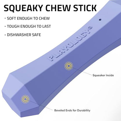 Playology Dog Toys | Squeaky Chew Stick for Large Dogs | Blueberry Scented Jumbo Fetch Toy | Squeaky Dog Chew Toy - size: Jumbo, style: Blueberry