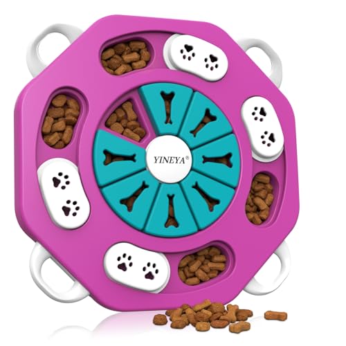 YINEYA Dog Puzzle Toy, Enrichment Toys for Dogs Training IQ & Treat Brain Games, Dog Toys to Keep Them Busy, Mental Stimulation for Dogs, Puppy Toy for Treat Dispensing, Puzzle for Small, Medium, Cats - color: Rose