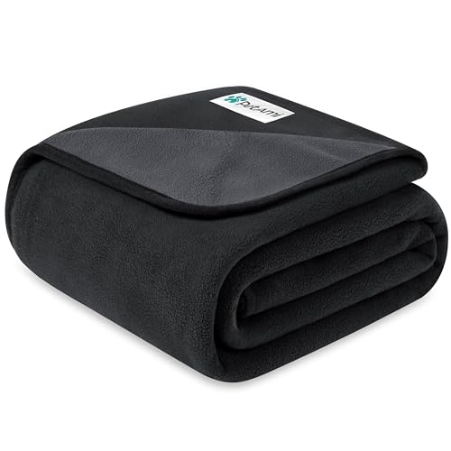 PetAmi Waterproof Dog Blanket for Extra Large Pets Dogs Cats, Large Pet Couch Cover Protector for Furniture, Reversible Washable Soft Fleece Cat Blanket for Bed Couch Sofa, 60x80 (Black/Gray) - color: Black/Gray, size: X-Large (60x80)