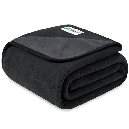 PetAmi Waterproof Pet Blanket Dog Bed Couch Cover for Furniture, Reversible Washable Soft Fleece - color: Black/Gray, size: Medium (29x40)