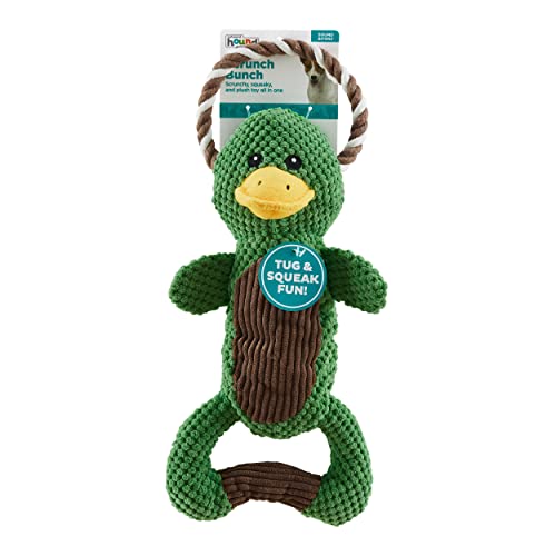 Outward Hound Scrunch Bunch Duck Interactive Plush Squeaky Dog Tug Toy - color: Scrunch Bunch Duck