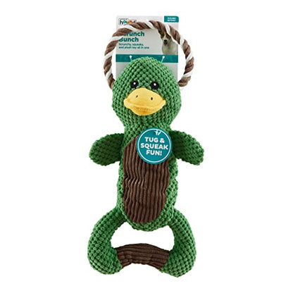 Outward Hound Scrunch Bunch Duck Interactive Plush Squeaky Dog Tug Toy - color: Scrunch Bunch Duck