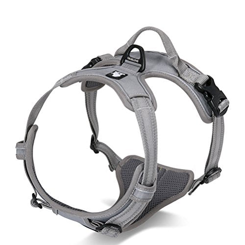 SGODA Dog Vest Harness, Grey, Medium - color: Grey, size: Medium Chest 22-27"