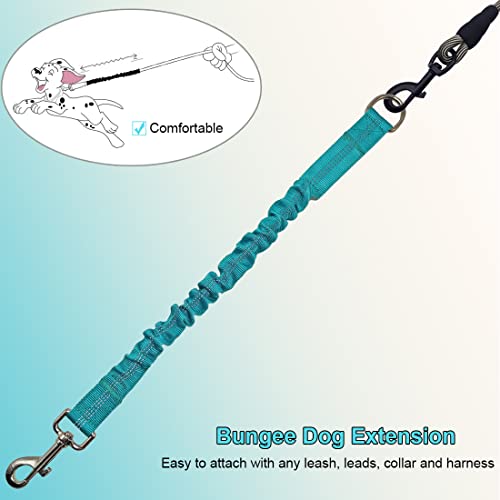 Bungee Dog Leash Extension, 18”Dog Shock Absorber Extender, Works with Any Leash for Walking, Jogging, Training, Playing (Blue) - color: Blue