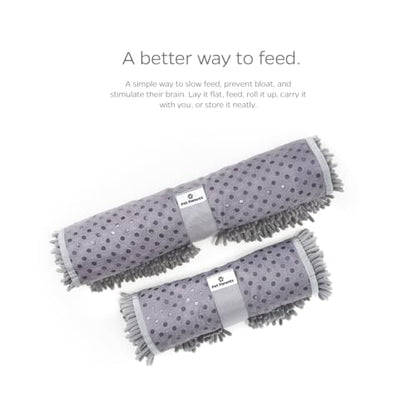 Pet Parents Forager Slow Feeder CAT and Dog Snuffle MAT and Feeding MAT, Forest Grey, Large