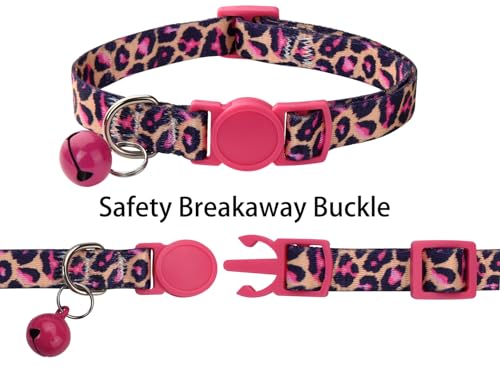 Cat Collar Breakaway with Bells, 3 Pack Girl Boy Pet Cat Collar with Bohemia Floral Tribal Geometric Patterns, Adjustable 7.5-12 Inch, with Safety Buckle for Kitten Cat(Set C) - color: Set C
