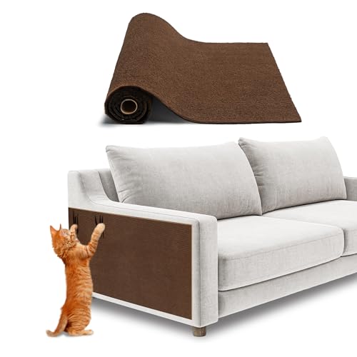 Best Pet Supplies Catify Cat Scratcher, Fun Interactive Scratchers, Posts, Poles, Claw Safe, Furniture Saver Indoor Play Support Natural Cat Behaviors Heavy Duty - Brown, 39.4 x 15.8 - color: Brown Mat - 39.4 x 15.8"