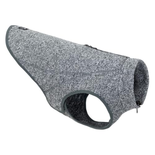 Kurgo Core Sweater - Cold Weather Dog Outfit - Cozy Knit Fleece Layer - Adjustable Neck Dogwear - Zipper Opening for Harness - Machine Washable Gear - Heather Black - Medium - color: Heather Black, size: Medium