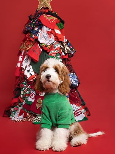 Fitwarm 3 Pack Classic Fleece Dog Sweater, Christmas Dog Winter Clothes for Small Dogs Boy Girl, Holiday Pet Apparel, Burgundy Red, Green, Navy Blue, Small - color: Red Green Navy Blue, size: Small