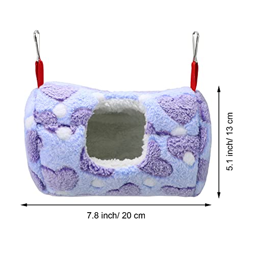 Litewoo Sugar Glider Sleeping Pouch Small Animal Hammock, Hanging Bed Warm Cotton Nest for Rat Hamster Gerbil Sugar Glider Chinchilla Squirrel Guinea Pig (Medium Blue) - color: BLUE