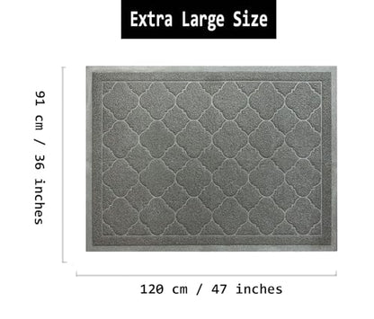 Cat Litter Mat Traps Litter from Litter Box XL Size 47"X36" Durable Trapping Rug, Non-Slip and Waterproof, Easy to Clean - color: Grey