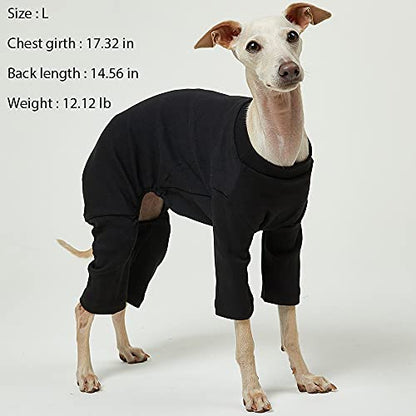 Basic Dog Pajamas Pastel Durable and Elastic Dog Onesie Apparel Outfits Doggie Jammies (2X-Large, Black) - color: Black, size: 2X-Large