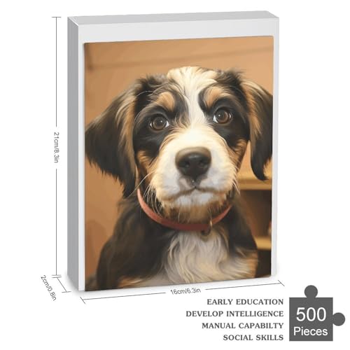 500 PCS Jigsaw Puzzle for Adults Personalized Picture Puzzle Dog Training Customized Wooden Puzzle for Family, Birthday, Wedding, Game Nights Gifts