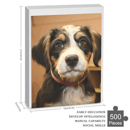 500 PCS Jigsaw Puzzle for Adults Personalized Picture Puzzle Dog Training Customized Wooden Puzzle for Family, Birthday, Wedding, Game Nights Gifts
