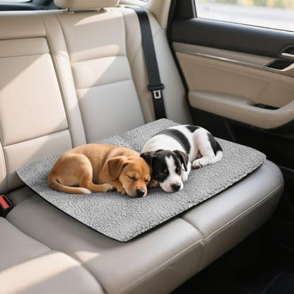 Self Warming Cat Mat Bed, 18 x 23 inch Rectangle Plush Kitten Bed Small Dogs Mat, Non Electric Self Heating Pet Pad Indoor Outdoor, Non-Slip Bottom, Removable, Washable - size: Large(Rectangular)