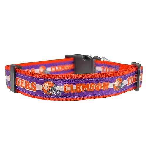 Pets First Collegiate Pet Accessories, Dog Collar, Clemson Tigers, Medium - color: Clemson Tigers, size: Medium